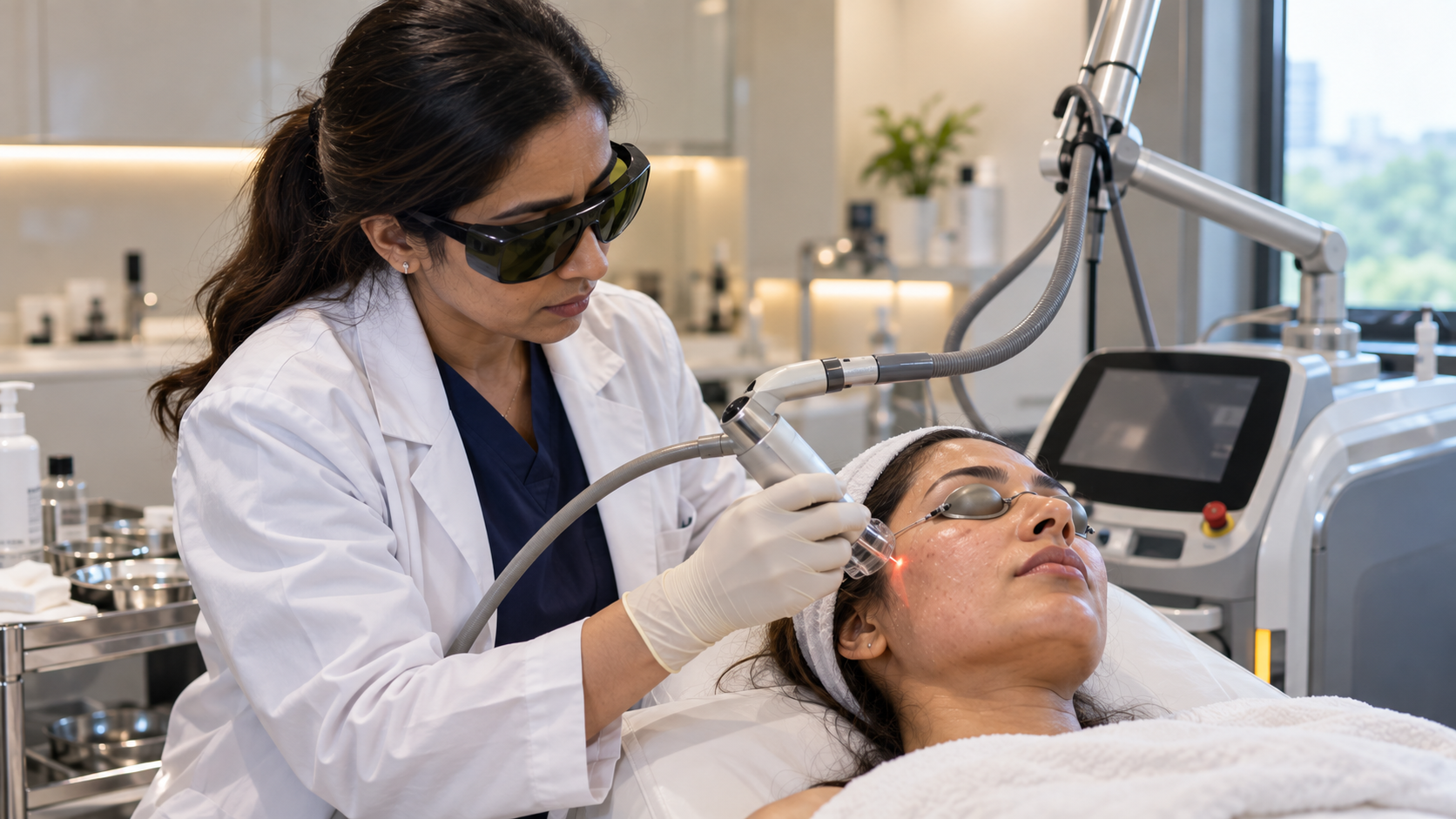 Medical cosmetology and laser training on live patients
